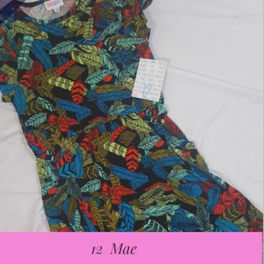 ʕ·ᴥ·ʔ NWT LuLaRoe size 12 Mae girls dress